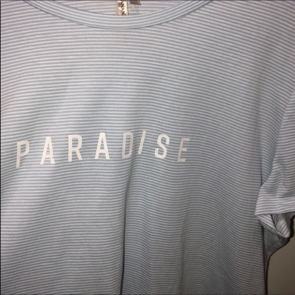 NWT Banana Republic  'Paradise’ stripes Tee - Picture 2 of 3